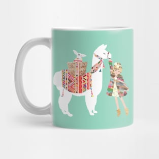 Girl with Lama Mug